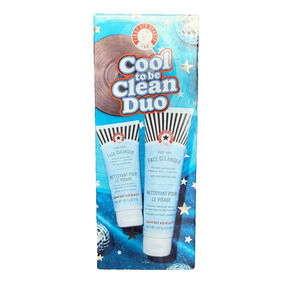 First Aid Beauty Face Cleanser Duo 5.0 & 2.0 oz Cool to Be Clean Gift Set - New